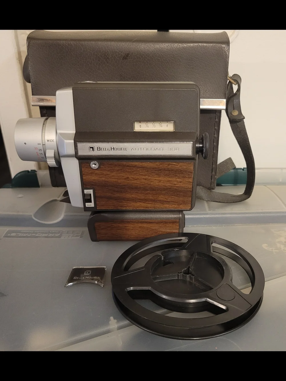 Vintage Bell & Howell Autoload 308 Super 8 Movie Camera w/ Case Reel Untested